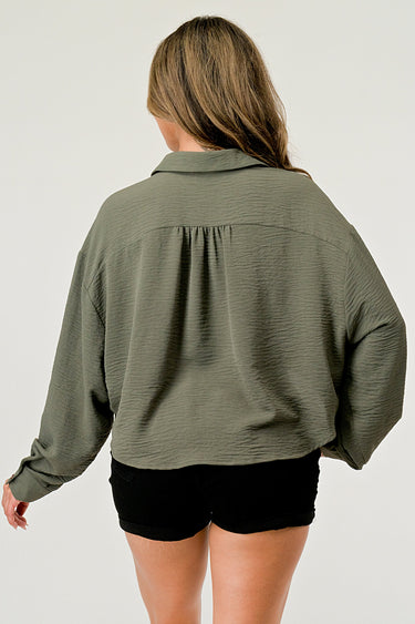 Women's Oversized Button-Up Blouse